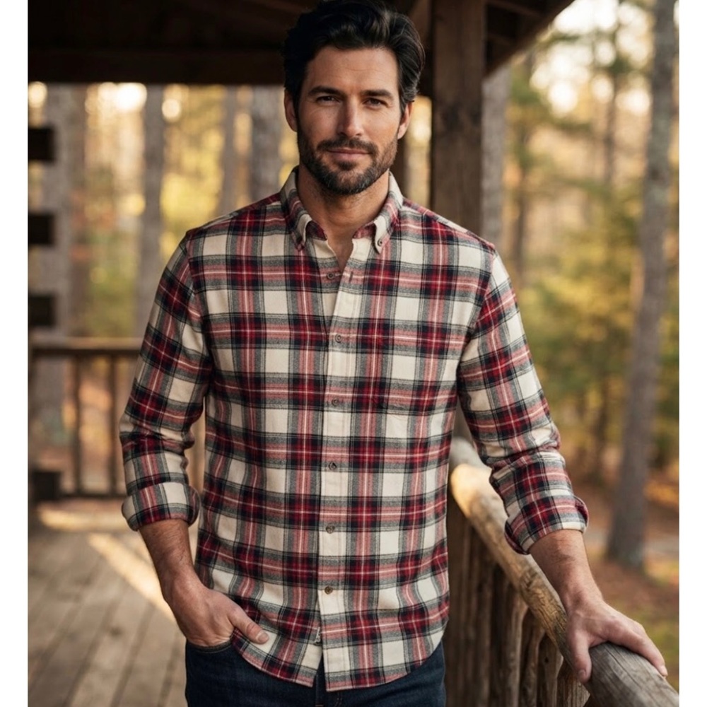 NWT J. Crew Men’s Plaid Slim Fit Oxford XL